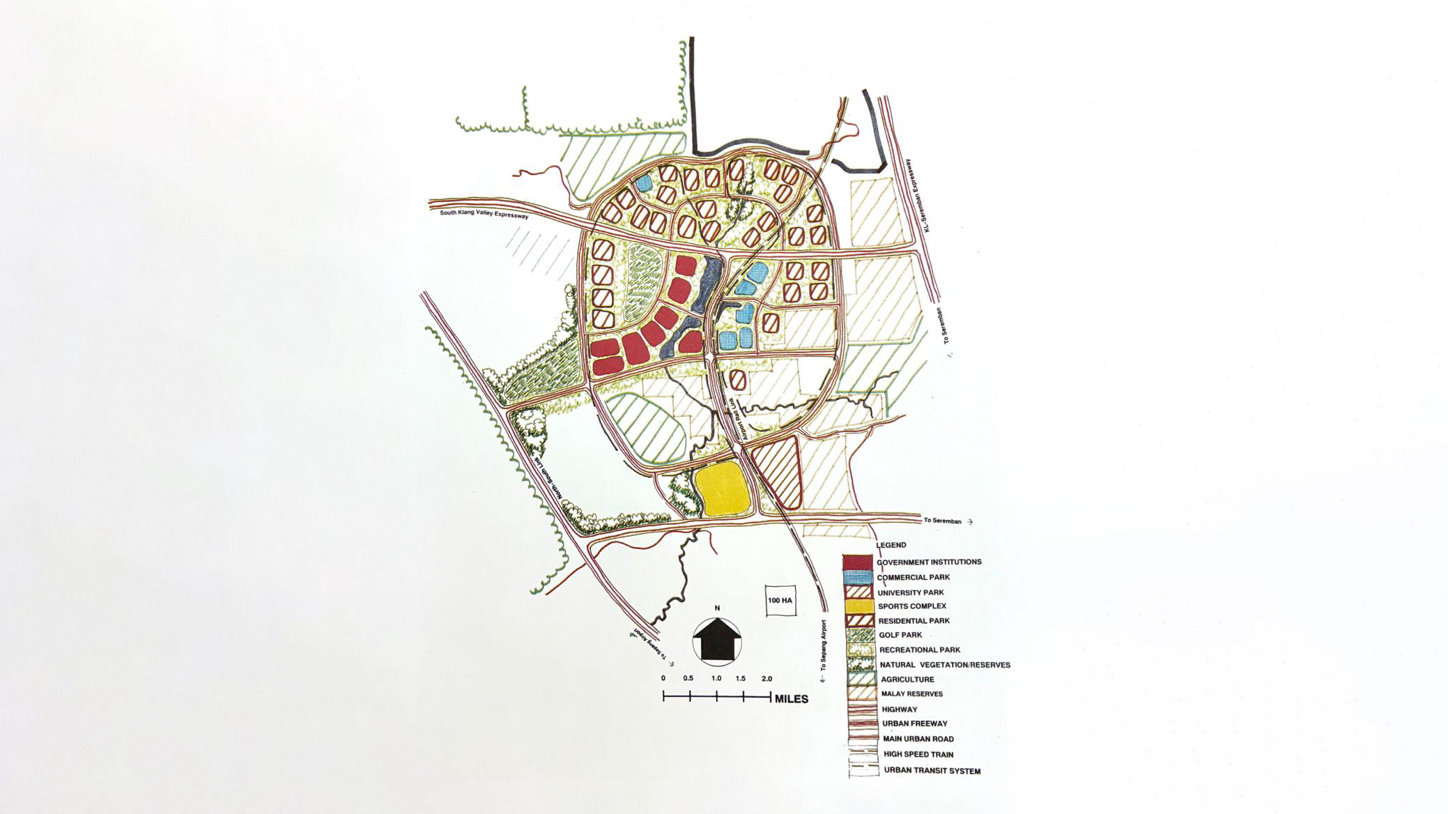 Initial earthworks and core infrastructure construction at the heart of the future administrative capital.